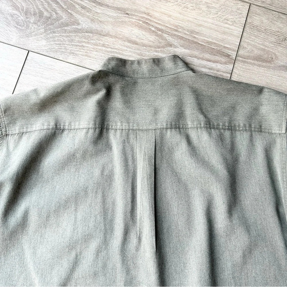 Polo Ralph Lauren Military Green Stand Collar Short Sleeve  Shirt - Picture 11 of 13